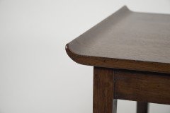 Aesthetic Movement Walnut Side Table with Torii Gate Style Curving Uprights - Thumbnail 10
