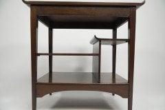 An Aesthetic Movement Walnut Side Table with Torii Gate Style Curving Uprights - Thumbnail 14