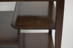 Aesthetic Movement Walnut Side Table with Torii Gate Style Curving Uprights - Thumbnail 18