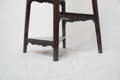 Aesthetic Movement Walnut Tall Side-table-wot-not-stand with a Square Top - Thumbnail 17