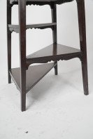 An Aesthetic Movement Walnut Tall Side-table-wot-not-stand with a Square Top - Thumbnail 14