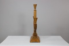 A Well-Crafted Pair of Subtle Gothic Revival Hand Crafted Beech Candelabras - Thumbnail 5