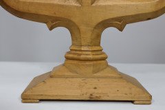A Well-Crafted Pair of Subtle Gothic Revival Hand Crafted Beech Candelabras - Thumbnail 15