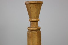 A Well-Crafted Pair of Subtle Gothic Revival Hand Crafted Beech Candelabras - Thumbnail 8
