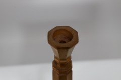 A Well-Crafted Pair of Subtle Gothic Revival Hand Crafted Beech Candelabras - Thumbnail 10