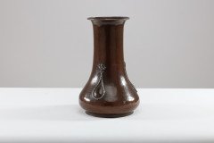 A. E. Jones, Pair of Arts & Crafts Hand-hammered Copper Vases with Silver Teardrop Decoration - Thumbnail 6