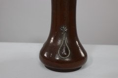 A. E. Jones, Pair of Arts & Crafts Hand-hammered Copper Vases with Silver Teardrop Decoration - Thumbnail 8