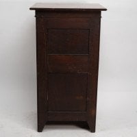 Liberty & Co Moorish walnut music cabinet with bottle neck glass up & over door - Thumbnail 8