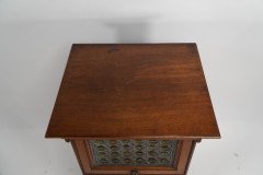 Liberty & Co. Moorish walnut music cabinet with bottle neck glass up & over door - Thumbnail 20
