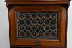 Liberty & Co Moorish walnut music cabinet with bottle neck glass up & over door - Thumbnail 21