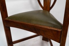 M H Baillie Scott. An Arts & Crafts Walnut Armchair with stylised floral carving - Thumbnail 5