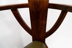 M H Baillie Scott. An Arts & Crafts Walnut Armchair with stylised floral carving - Thumbnail 7