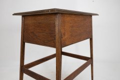 A Simple Arts & Crafts Oak Oblong Side or Bedside Table with a Moulded Edge to the Top - Thumbnail 10