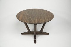 Rupert Griffiths. A late Arts & Crafts Oak circular coffee table with deep sculptured chamfered details - Thumbnail 3