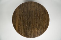 Rupert Griffiths. A late Arts & Crafts Oak circular coffee table with deep sculptured chamfered details - Thumbnail 6