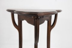 A Pair of Art Nouveau Beech Stained Side Tables with Clover Leaf Style Tops - Thumbnail 15