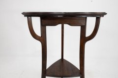 A Pair of Art Nouveau Beech Stained Side Tables with Clover Leaf Style Tops - Thumbnail 16