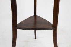 A Pair of Art Nouveau Beech Stained Side Tables with Clover Leaf Style Tops - Thumbnail 17