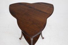 A Pair of Art Nouveau Beech Stained Side Tables with Clover Leaf Style Tops - Thumbnail 9