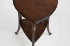 A Pair of Art Nouveau Beech Stained Side Tables with Clover Leaf Style Tops - Thumbnail 11