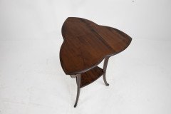A Pair of Art Nouveau Beech Stained Side Tables with Clover Leaf Style Tops - Thumbnail 12