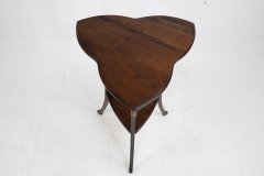 A Pair of Art Nouveau Beech Stained Side Tables with Clover Leaf Style Tops - Thumbnail 13