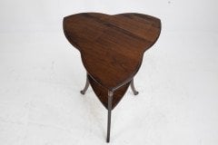 A Pair of Art Nouveau Beech Stained Side Tables with Clover Leaf Style Tops - Thumbnail 13