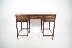 E. W. Godwin for Collinson & Lock. An Exceptional Quality Walnut Desk - Thumbnail 2