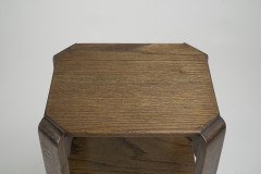 Heals of London, attributed. A Late Arts & Crafts Oak Three-tier Book Table or Wotnot - Thumbnail 7