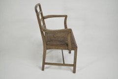 Heals of London, attributed. A Walnut Desk Chair or Armchair with a Rounded Top & Ladder Back - Thumbnail 3