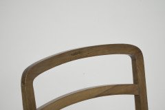 Heal's of London Attributed, a Walnut Desk Chair or Armchair with a Rounded Top & Ladder Back - Thumbnail 5