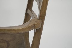 Heal's of London Attributed, a Walnut Desk Chair or Armchair with a Rounded Top & Ladder Back - Thumbnail 10