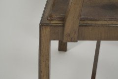 Heal's of London Attributed, a Walnut Desk Chair or Armchair with a Rounded Top & Ladder Back - Thumbnail 12