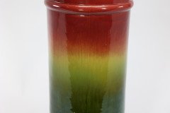 Bretby. Arts & Crafts Red & Green Umbrella & Walking Stick Stand - Thumbnail 9