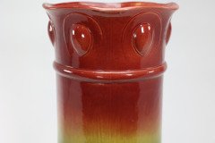 Bretby. An Arts & Crafts Red & Green Umbrella & Walking Stick Stand - Thumbnail 8
