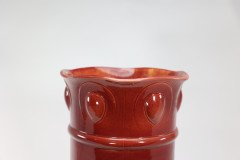 Bretby. Arts & Crafts Red & Green Umbrella & Walking Stick Stand - Thumbnail 5
