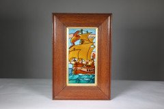 Pilkington’s Tile Works, Arts & Crafts Ceramic Galleon Tile - Thumbnail 2