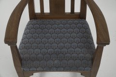 Norman & Stacey Attributed, Arts & Crafts Walnut High Armchair - Thumbnail 7