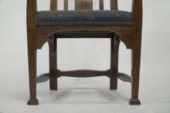 Norman & Stacey Attributed, Arts & Crafts Walnut High Armchair - Thumbnail 9