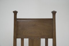 Norman & Stacey Attributed, Arts & Crafts Walnut High Armchair - Thumbnail 5