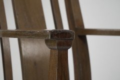 Norman & Stacey Attributed, Arts & Crafts Walnut High Armchair - Thumbnail 8