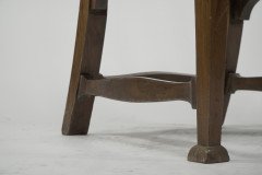 Norman & Stacey Attributed, Arts & Crafts Walnut High Armchair - Thumbnail 13