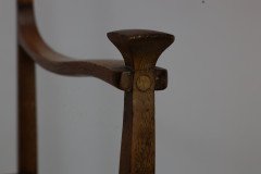 George Montague Ellwood. Made by J. S. Henry. A Pair of Matching Oak Dining Chairs with Throne Like Capped Tops - Thumbnail 10