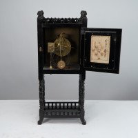 Lewis Foreman Day for Howell James & Co., Aesthetic Movement Mantel Clock with Hand Painted Floral Decoration - Thumbnail 13