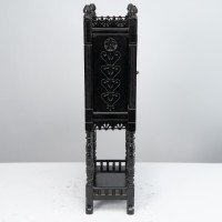 Lewis Foreman Day for Howell James & Co., Aesthetic Movement Mantel Clock with Hand Painted Floral Decoration - Thumbnail 4