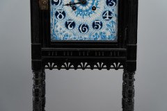 Lewis Foreman Day for Howell James & Co., Aesthetic Movement Mantel Clock with Hand Painted Floral Decoration - Thumbnail 9