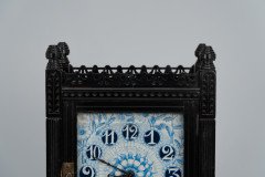 Lewis Foreman Day for Howell James & Co., Aesthetic Movement Mantel Clock with Hand Painted Floral Decoration - Thumbnail 6