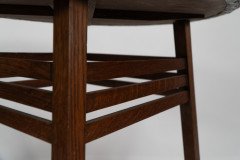 Shapland & Petter. Arts & Crafts Oak Side Table with a Hammered Copper Top - Thumbnail 10