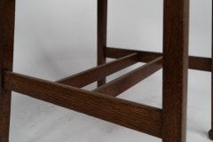 Shapland & Petter. An Arts & Crafts Oak Side Table with a Hammered Copper Top - Thumbnail 11