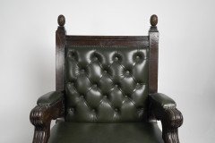 George Edmund Street. A Gothic Revival oak armchair designed for the Judges for The Royal Courts of Justice - Thumbnail 3